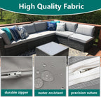 Patio Cushion Covers 24X24X4 Waterproof Outdoor Cushion Cover Replacement 4Packs Outdoor Seat Cushion Slipcover for Rattan Chair Sofa, Grey