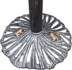 5065AP Antique Pewter Sunflower Design Aluminum Birdbath, Silver