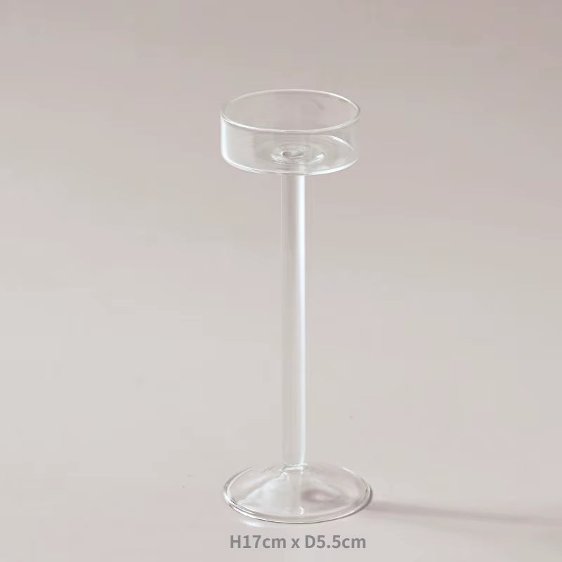 Glass Candle Holders Set Tealight Candle Holder Home Decor Wedding Table Centerpieces Crystal Holder Dinner Table Setting