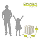 Goods Cube Pouf Vertical Stripe Sand