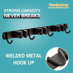 Mop and Broom Holder Wall Mount, Stainless Steel Heavy Duty Garden and Kitchen Garage Tool Organizer Wall Hanger for Home Goods (3 Racks 4 Hooks)