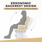 White/Cream Modern Glider Nursery Rocking Chair with Ottoman, Ideal for Breastfeeding and Reading