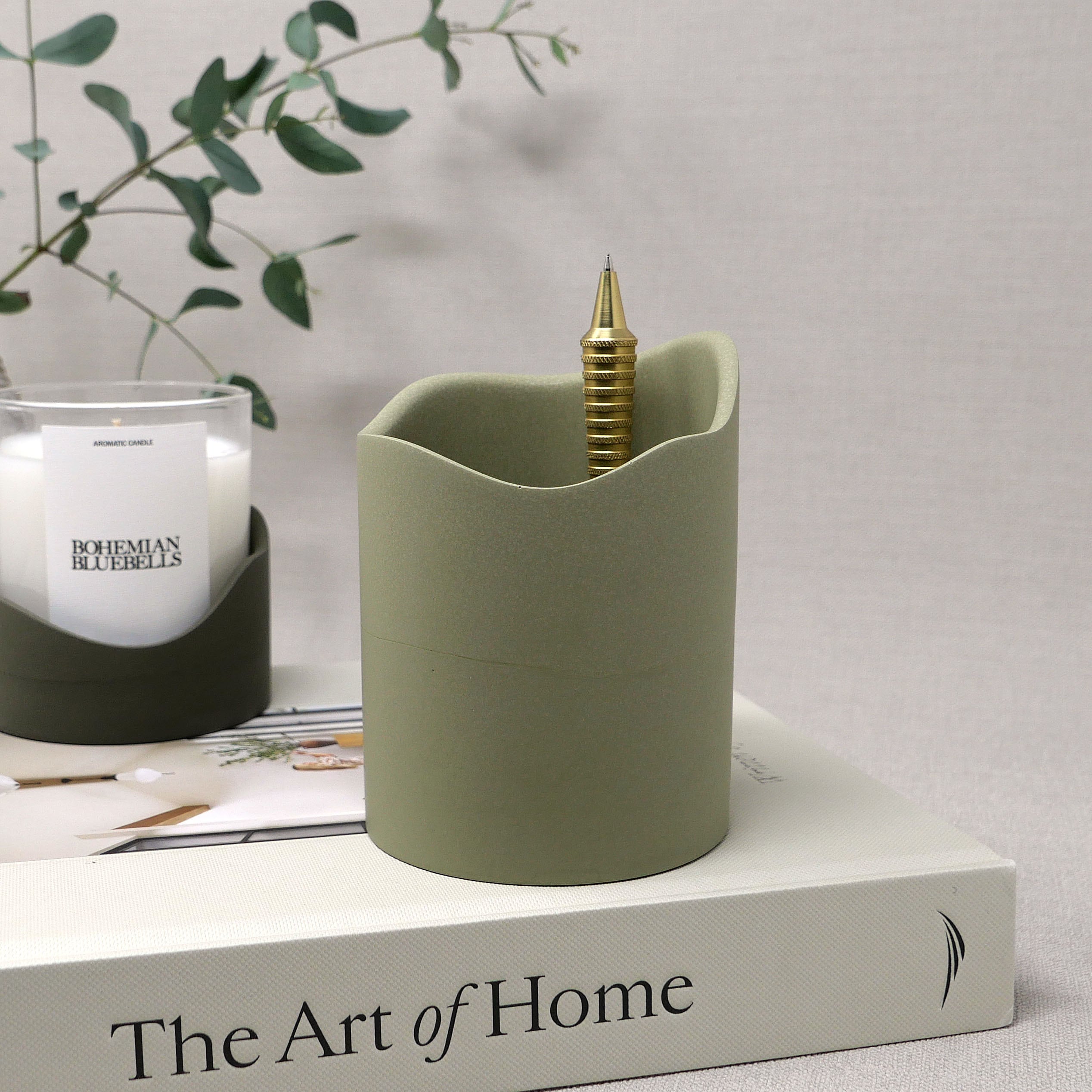 Jesmonite Holder - Candle Holder / Pen or Brush Holder