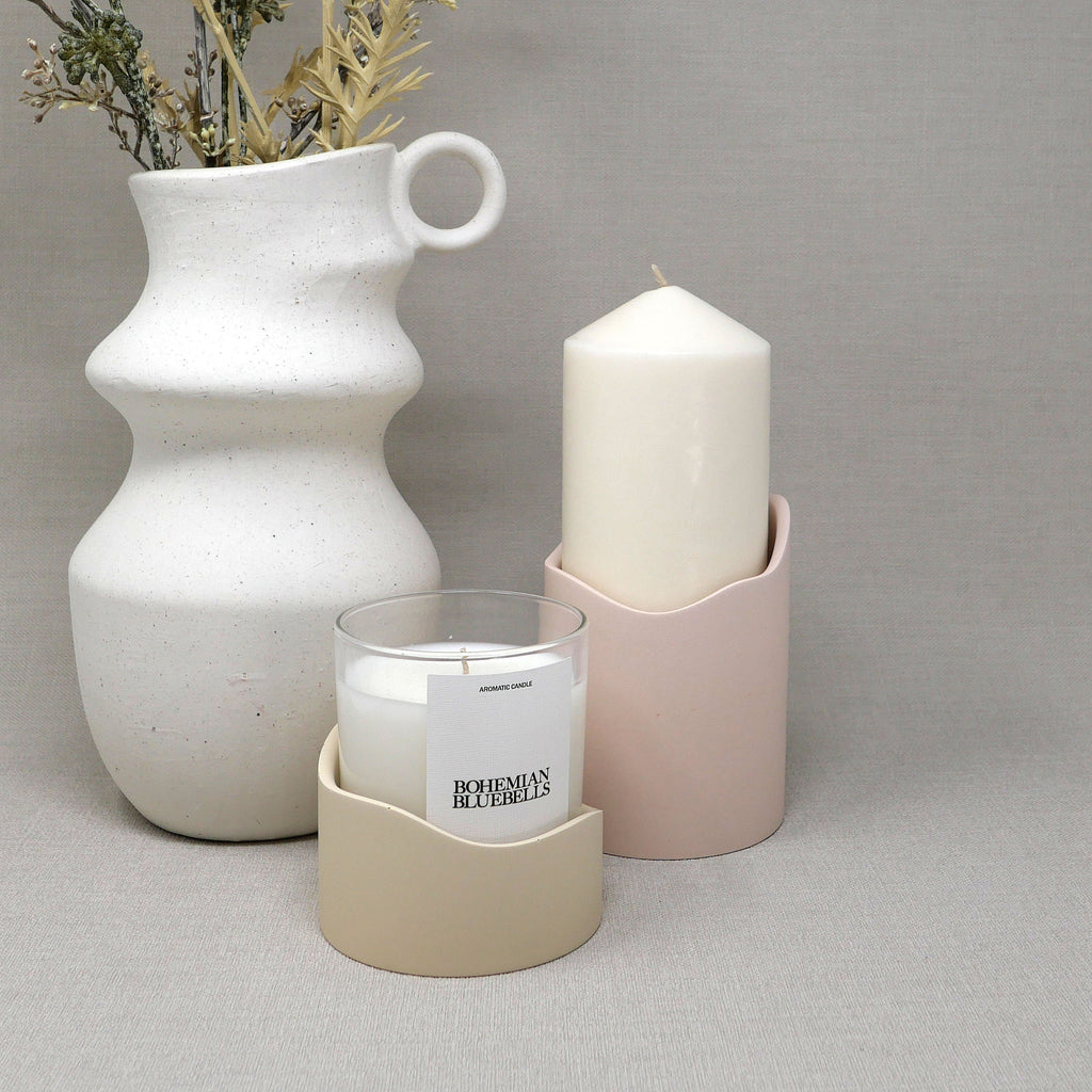 Jesmonite Holder - Candle Holder / Pen or Brush Holder