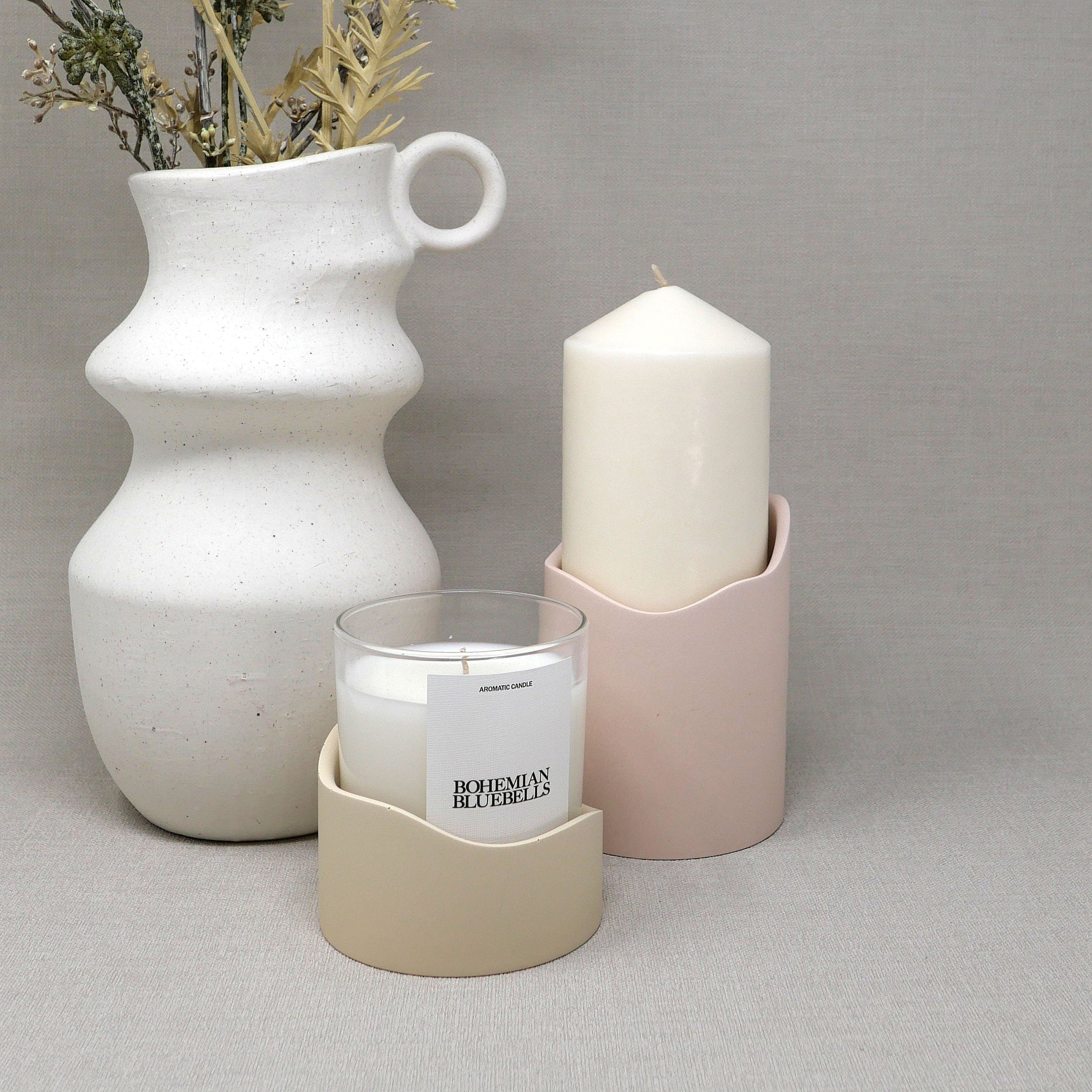 Jesmonite Holder - Candle Holder / Pen or Brush Holder