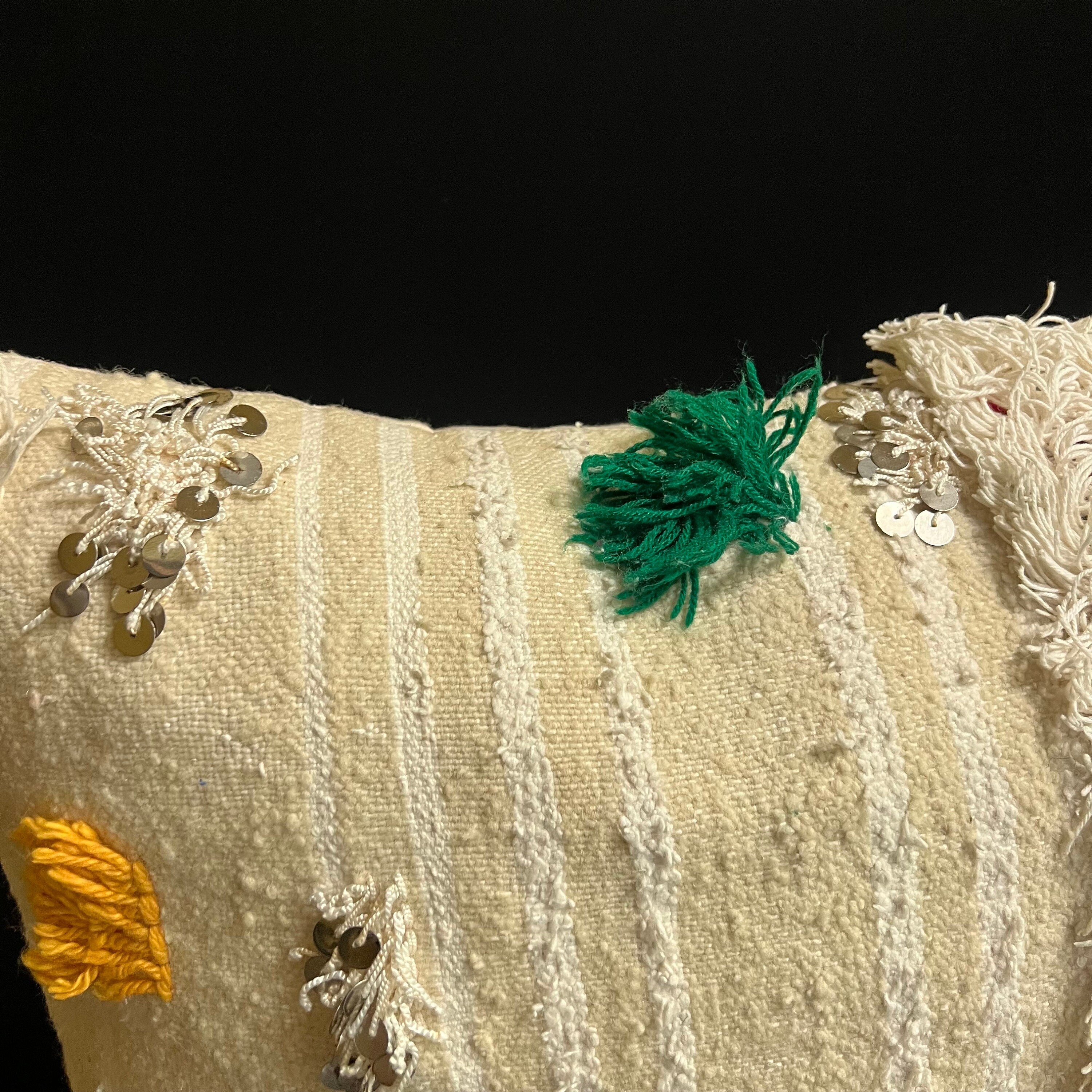 Handmade Wool Berber Pillow: Bohemian Cushion Cover (60X40 Cm)