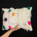 Handmade Moroccan Wool Cushion: Berber Pillow, Bohemian Decor