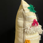 Handmade Moroccan Wool Cushion: Berber Pillow, Bohemian Decor