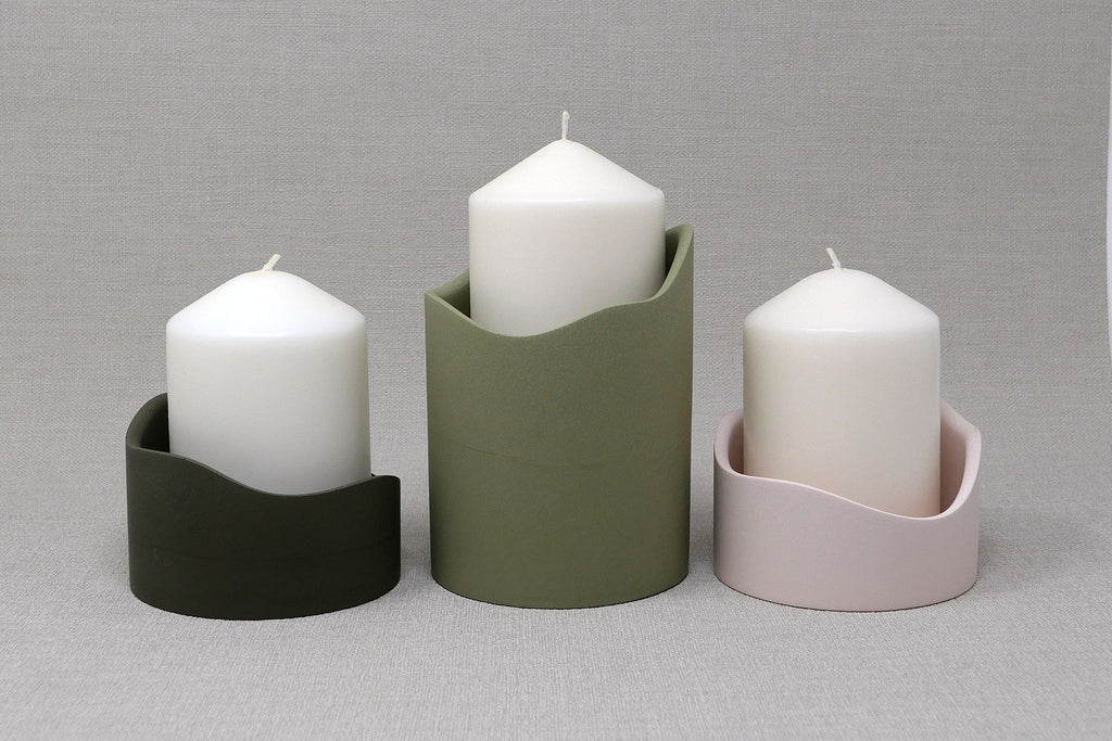 Jesmonite Holder - Candle Holder / Pen or Brush Holder