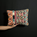 Handmade Vintage Berber Wool Pillow: Bohemian Cushion
