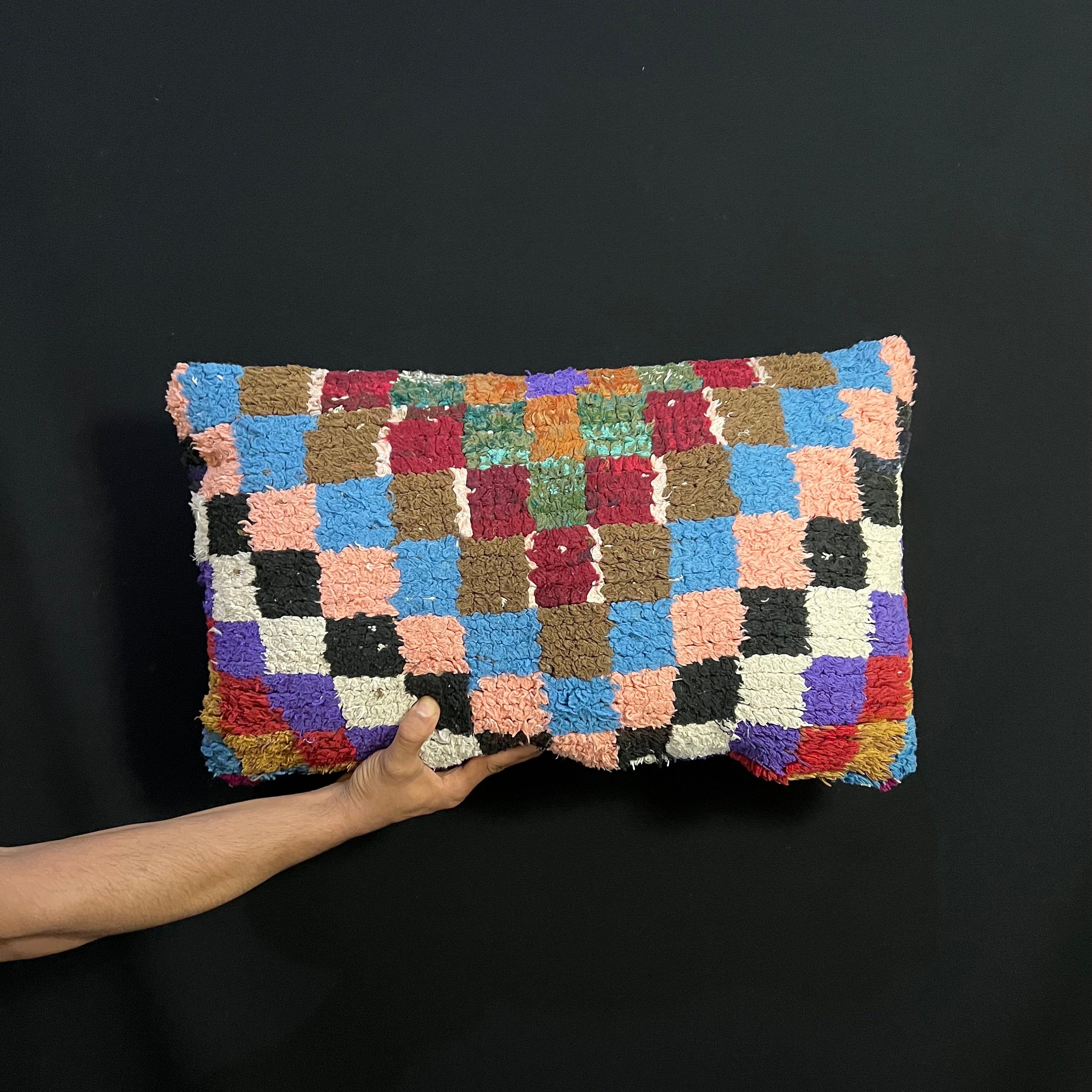 Handmade Vintage Moroccan Wool Pillow Cover: Boho Chic Home Decor (65 X 30 Cm)