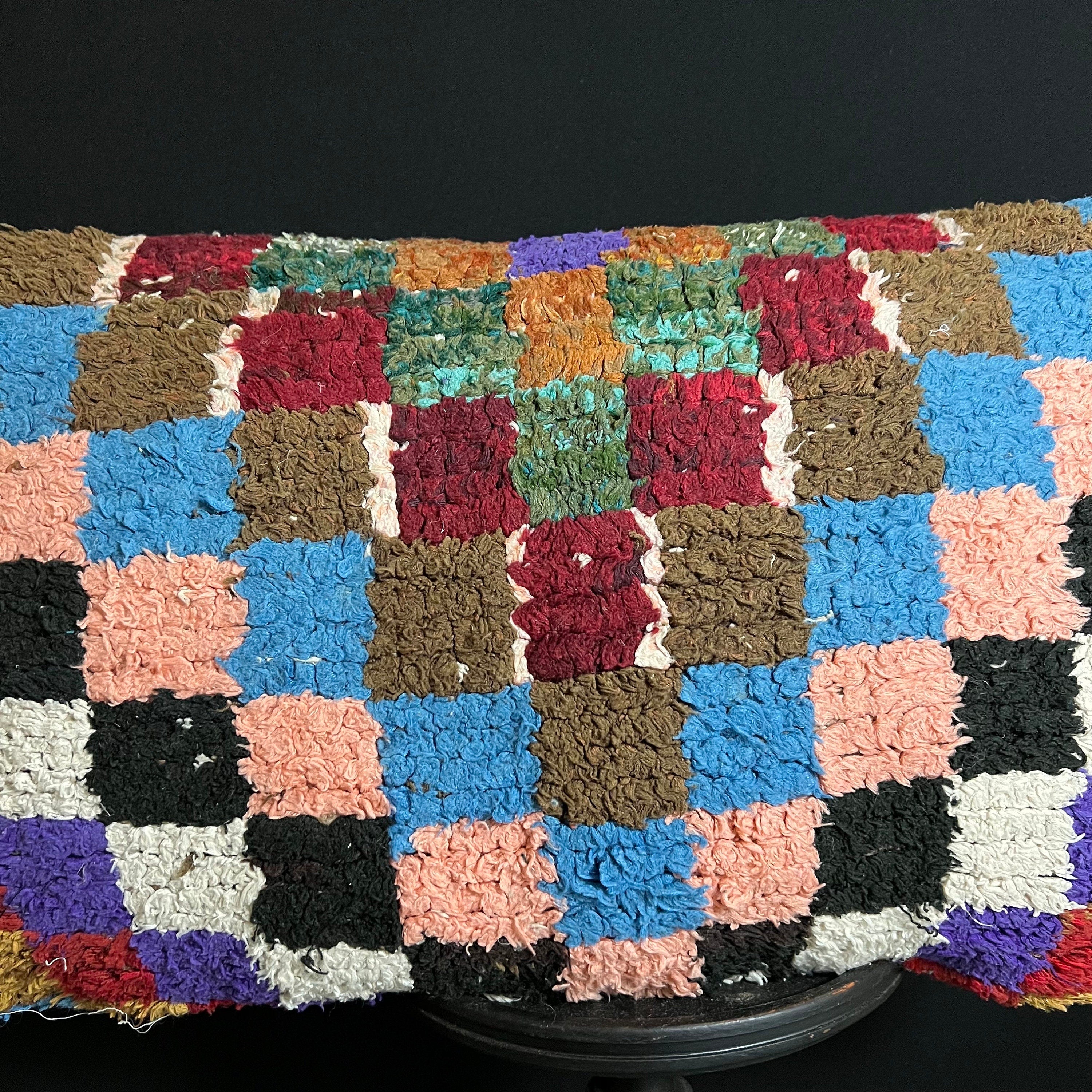 Handmade Vintage Moroccan Wool Pillow Cover: Boho Chic Home Decor (65 X 30 Cm)