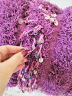 Shinny Shaggy Pink Pillows Wedding Handmade Cushion Cover Berber Handira Pillows Moroccan Sofa Pink Sequins Pillow