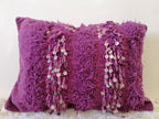 Shinny Shaggy Pink Pillows Wedding Handmade Cushion Cover Berber Handira Pillows Moroccan Sofa Pink Sequins Pillow
